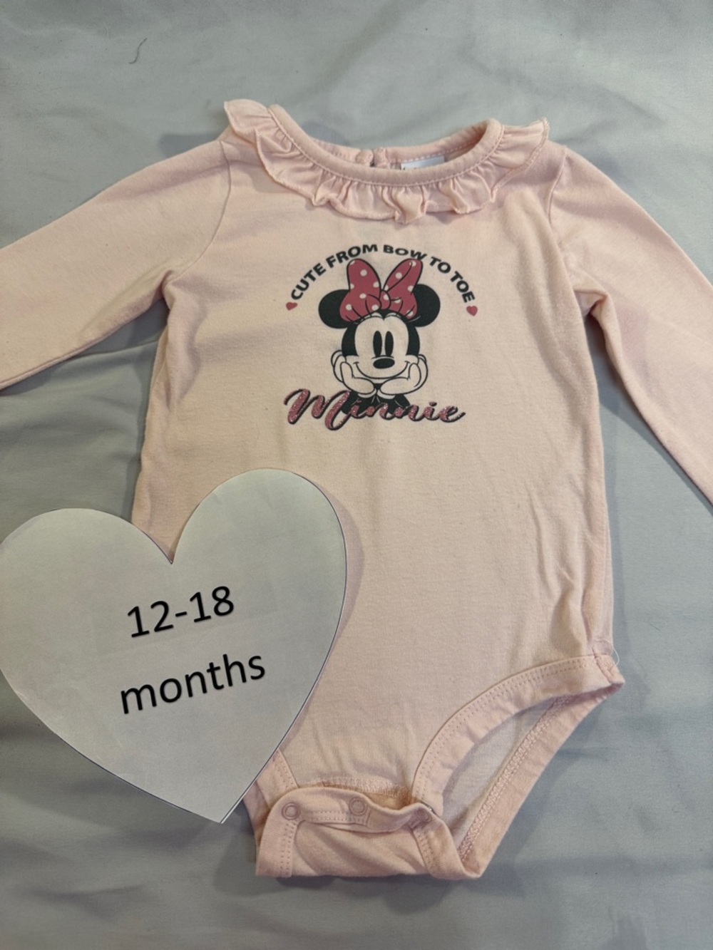 Disney Pink Minnie Mouse Ruffle-Neck One-Piece